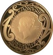 50 Cents - Elizabeth II 4th Portrait; Victoria Quarter Sovereign reverse image