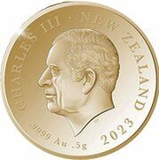 50 Cents - Charles III 1st Portrait - Coronation; Gold Proof obverse image