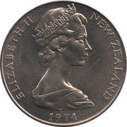 1 Dollar - Elizabeth II 2nd Portrait; New Zealand Day obverse image
