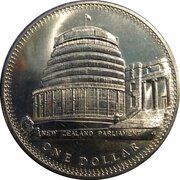 1 Dollar - Elizabeth II 2nd Portrait; Coronation Jubilee, New Zealand, 1978 reverse image