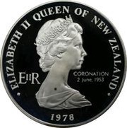 1 Dollar - Elizabeth II 2nd Portrait; Coronation Jubilee, Silver Proof obverse image