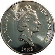 1 Dollar - Elizabeth II 3rd Portrait; Yellow-eyed Penguin obverse image