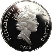 1 Dollar - Elizabeth II 3rd Portrait; Yellow-eyed Penguin, Silver Proof obverse image