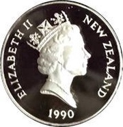 1 Dollar - Elizabeth II 3rd portrait; Silver Proof obverse image