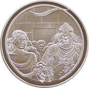 1 Dollar - Elizabeth II 4th Portrait; Aragorn's Coronation, New Zealand, 2003 reverse image