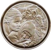 1 Dollar - Elizabeth II 4th Portrait; Flight to the Ford, New Zealand, 2003 reverse image