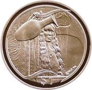 1 Dollar - Elizabeth II 4th Portrait; Mirror of Galadriel reverse image