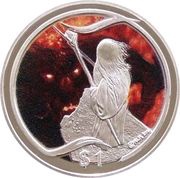 1 Dollar - Elizabeth II 4th Portrait; Bridge of Kazad-Dum, New Zealand, 2003 reverse image
