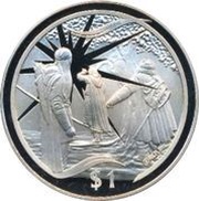1 Dollar - Elizabeth II 4th Portrait; Gandalf Reappears, New Zealand, 2003 reverse image