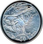 1 Dollar - Elizabeth II 4th Portrait; March of the Oliphants, New Zealand, 2003 reverse image