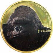 1 Dollar - Elizabeth II 4th Portrait; King Kong, New Zealand, 2005 reverse image