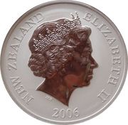 1 Dollar - Elizabeth II 4th Portrait; North Island Brown Kiwi obverse image