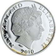 1 Dollar - Elizabeth II 4th Portrait; Heitiki obverse image