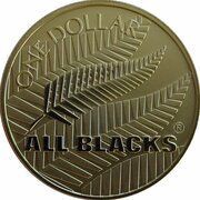 1 Dollar - Elizabeth II 4th Portrait; All Blacks, New Zealand, 2011 reverse image