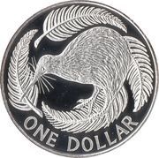 1 Dollar - Elizabeth II 4th Portrait; Silver Currency Set Issue, New Zealand, 2011-2012 reverse image