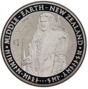 1 Dollar - Elizabeth II 4th Portrait; Thorin Oakenshield, New Zealand, 2012 reverse image