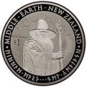 1 Dollar - Elizabeth II 4th Portrait; Gandalf, New Zealand, 2012 reverse image