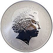 1 Dollar - Elizabeth II 4th Portrait; Tane Mahuta/Kiwi obverse image