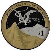 1 Dollar - Elizabeth II 4th Portrait; The Desolation of Smaug reverse image