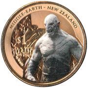 1 Dollar - Elizabeth II 4th Portrait; Azog the Defiler, New Zealand, 2014 reverse image