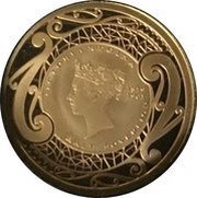 1 Dollar - Elizabeth II 4th Portrait; Victoria Half Sovereign, New Zealand, 2019 reverse image