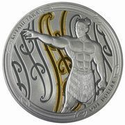 1 Dollar - Elizabeth II 4th Portrait - Māui and the First Dog I: Māui; Silver, New Zealand, 2020 reverse image