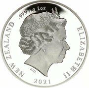 1 Dollar - Elizabeth II 4th portrait; Kiwi, Coloured obverse image