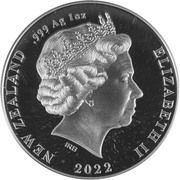 1 Dollar - Elizabeth II 4th Portrait; Apteryx Owenii Kiwi, coloured obverse image