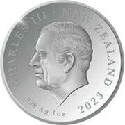 1 Dollar - Charles III 1st Portrait - Avatar: Way of the Water; Banshee; Silver Proof obverse image