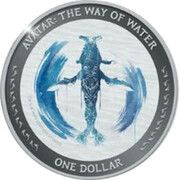 1 Dollar - Charles III 1st Portrait - Avatar: Way of the Water; Tulkan; Silver Proof, New Zealand, 2023 reverse image