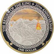 1 Dollar - Charles III 1st Portrait - Beacons; Silver Proof, New Zealand, 2023 reverse image