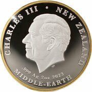 1 Dollar - Charles III 1st Portrait - Gandalf and Aragorn; Silver Proof obverse image