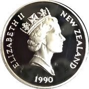 2 Dollars - Elizabeth II 3rd portrait; Silver Proof obverse image