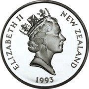 2 Dollars - Elizabeth II 3rd Portrait; Sacred Kingfisher, Silver Proof obverse image
