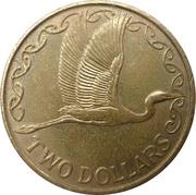 2 Dollars - Elizabeth II 4th Portrait, New Zealand, 1999-2023 reverse image