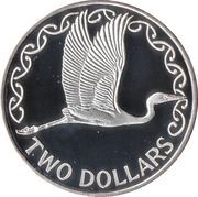 2 Dollars - Elizabeth II 4th Portrait; Silver Currency Set Issue, New Zealand, 2011-2012 reverse image