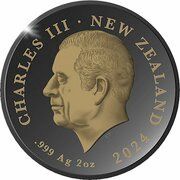 2 Dollars - Charles III 1st Portrait - Great Spotted Kiwi; Silver Proof obverse image