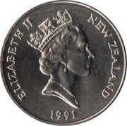 5 Dollars - Elizabeth II 3rd Portrait; Rugby World Cup obverse image