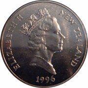 5 Dollars - Elizabeth II 3rd Portrait; Kaka obverse image