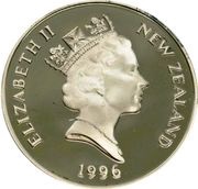 5 Dollars - Elizabeth II 3rd Portrait; Kaka, Silver Proof obverse image