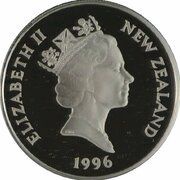 5 Dollars - Elizabeth II 3rd Portrait; Auckland City of Sails obverse image