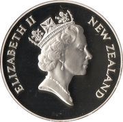 5 Dollars - Elizabeth II 3rd Portrait; Saddleback, Silver Proof obverse image