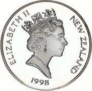 5 Dollars - Elizabeth II 3rd Portrait; Four Stars, Silver Proof obverse image