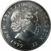 5 Dollars - Elizabeth II 4th Portrait; Morepork obverse image