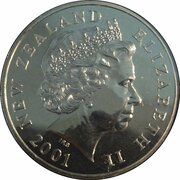 5 Dollars - Elizabeth II 4th Portrait; Kereru obverse image