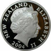 5 Dollars - Elizabeth II 4th Portrait; Chatham Island Taiko, Silver Proof obverse image
