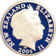 5 Dollars - Elizabeth II 4th Portrait; Fiordland Crested Penguin, Silver Proof obverse image