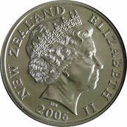 5 Dollars - Elizabeth II 4th Portrait; New Zealand Falcon obverse image