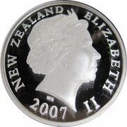5 Dollars - Elizabeth II 4th Portrait; Tuatara, Silver Proof obverse image