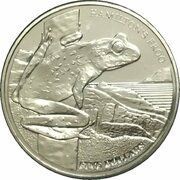 5 Dollars - Elizabeth II 4th Portrait; Hamilton Frog, New Zealand, 2008 reverse image